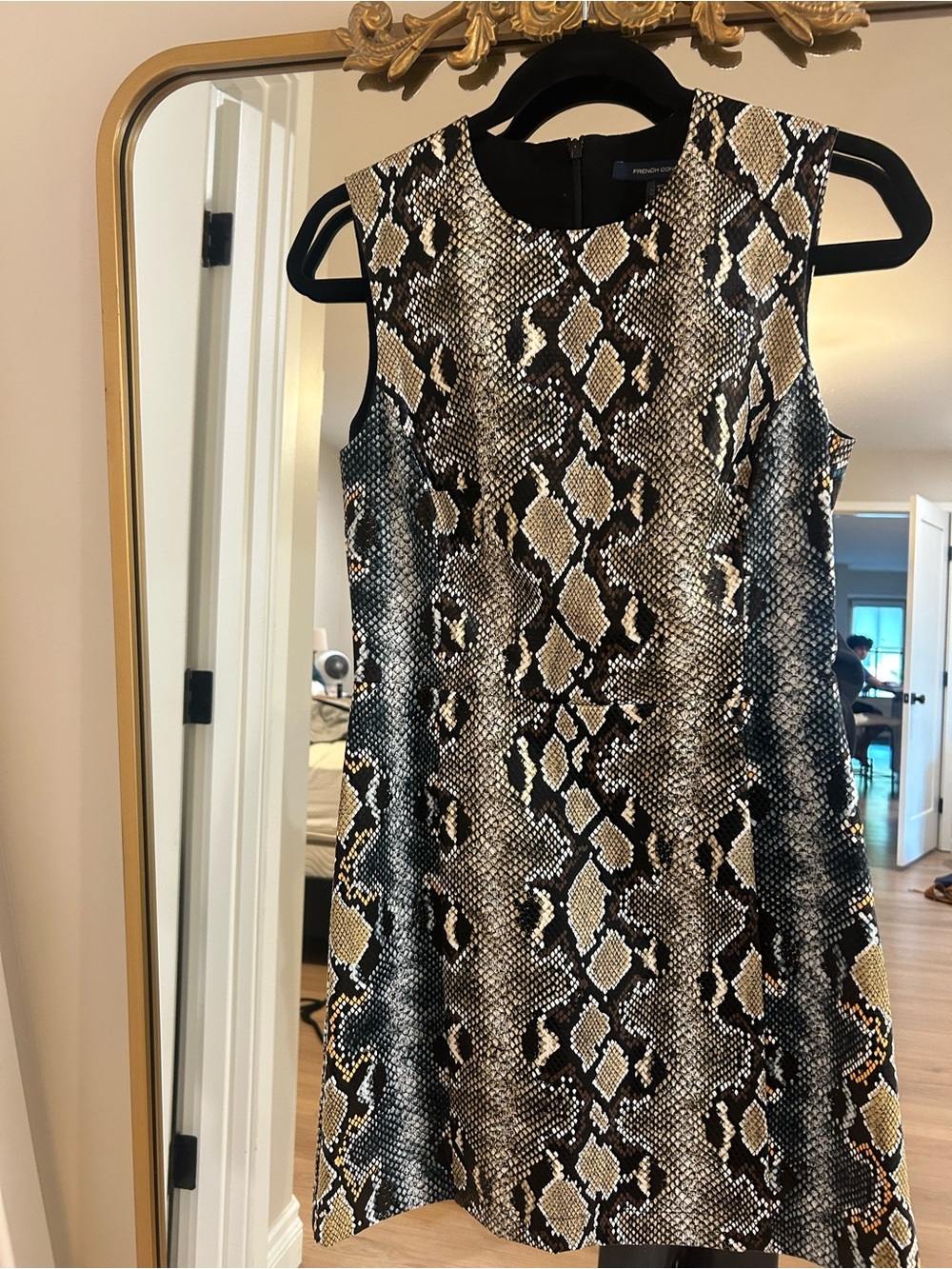 Faux Snakeskin French Connection Womens Shift Dress